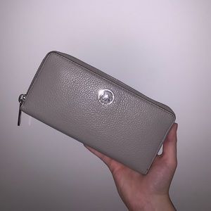 Michael Kors Gray Zip Wallet